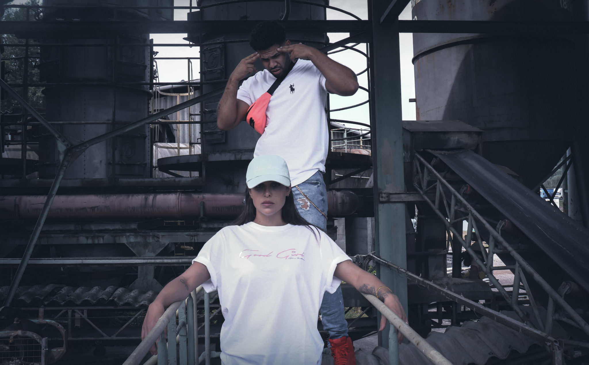 White Good Girl and White Black Diamond AK47 Rider and Coral Waistpack