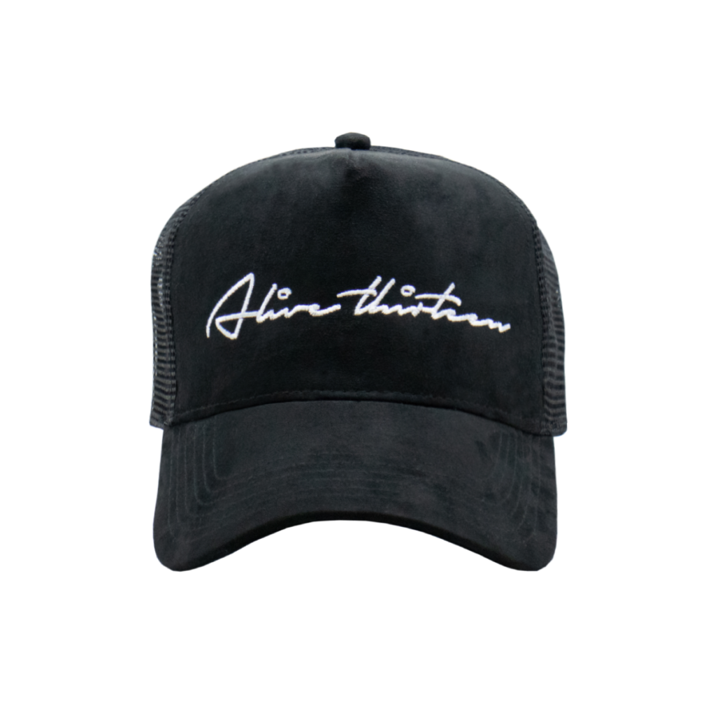 Alive-thirteen-Trucker-Cap-Black-White-1