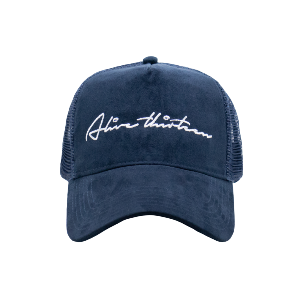 Alive-thirteen-Trucker-Cap-Navi-White-1